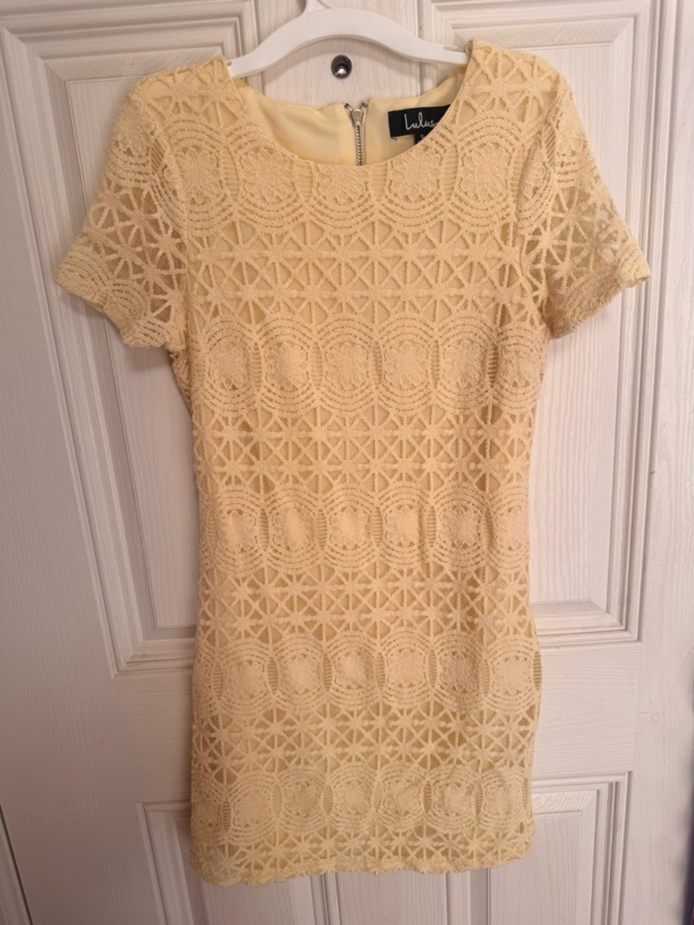 Lulu's Sunny Lace Short Sleeve Mini Dress
